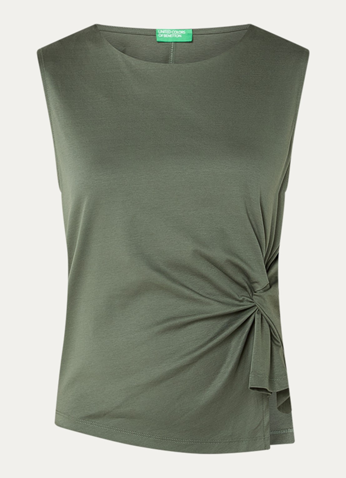 Benetton Top met knoopdetail  - voorkant 3 groen