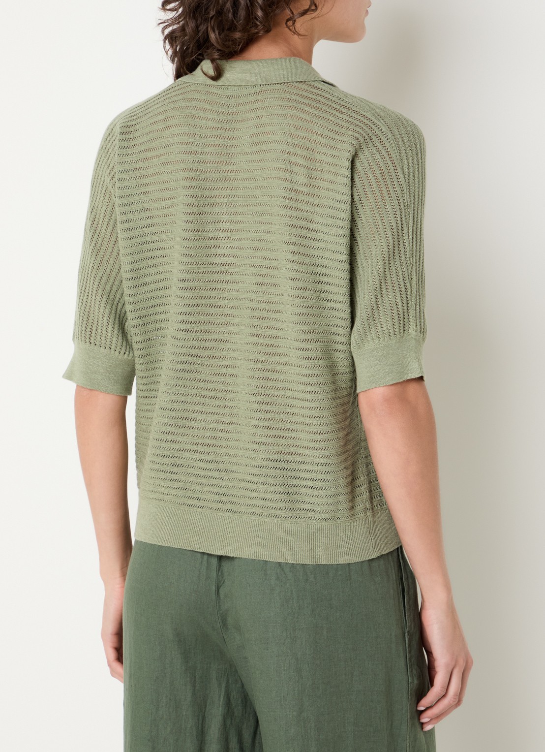 Benetton Top van crochet - achterkant 3 groen