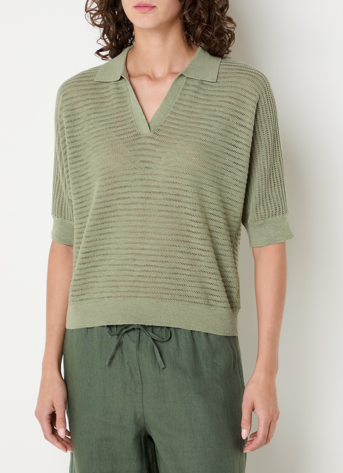 Benetton Top van crochet - detail 4 groen