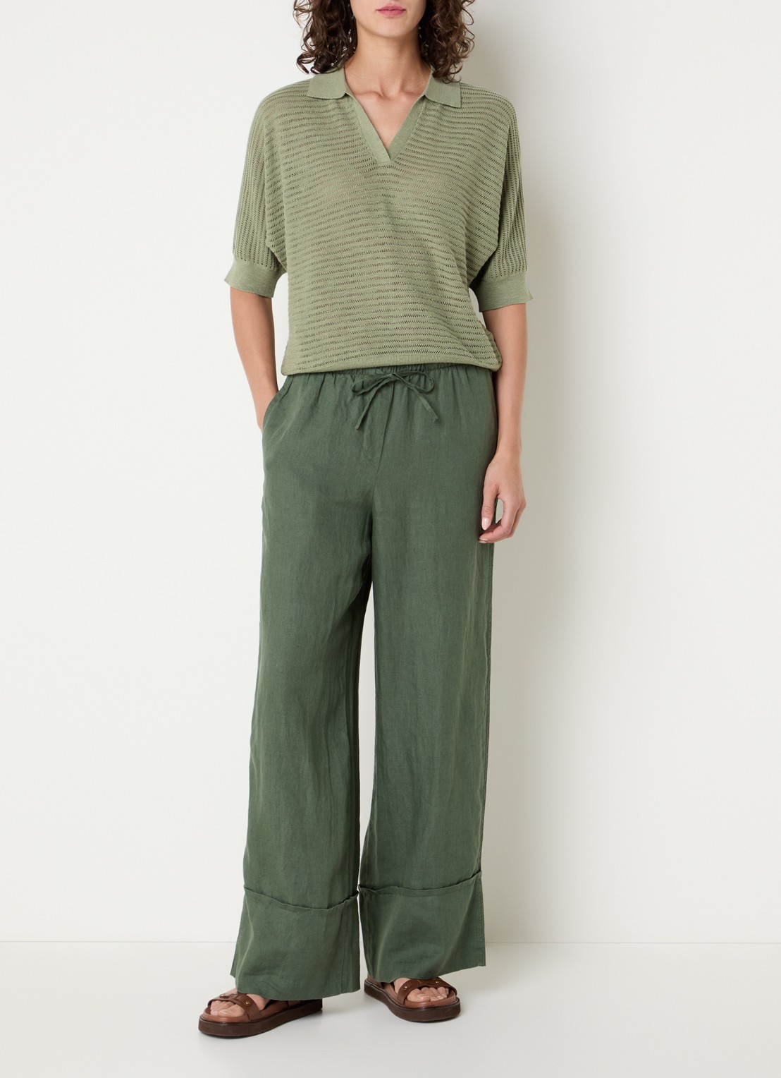 Benetton Top van crochet - voorkant 2 groen