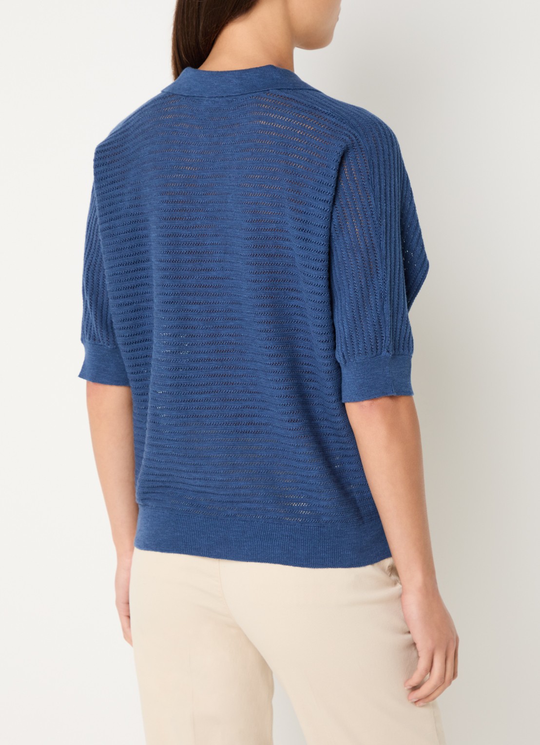 Benetton Top van crochet - achterkant jeans