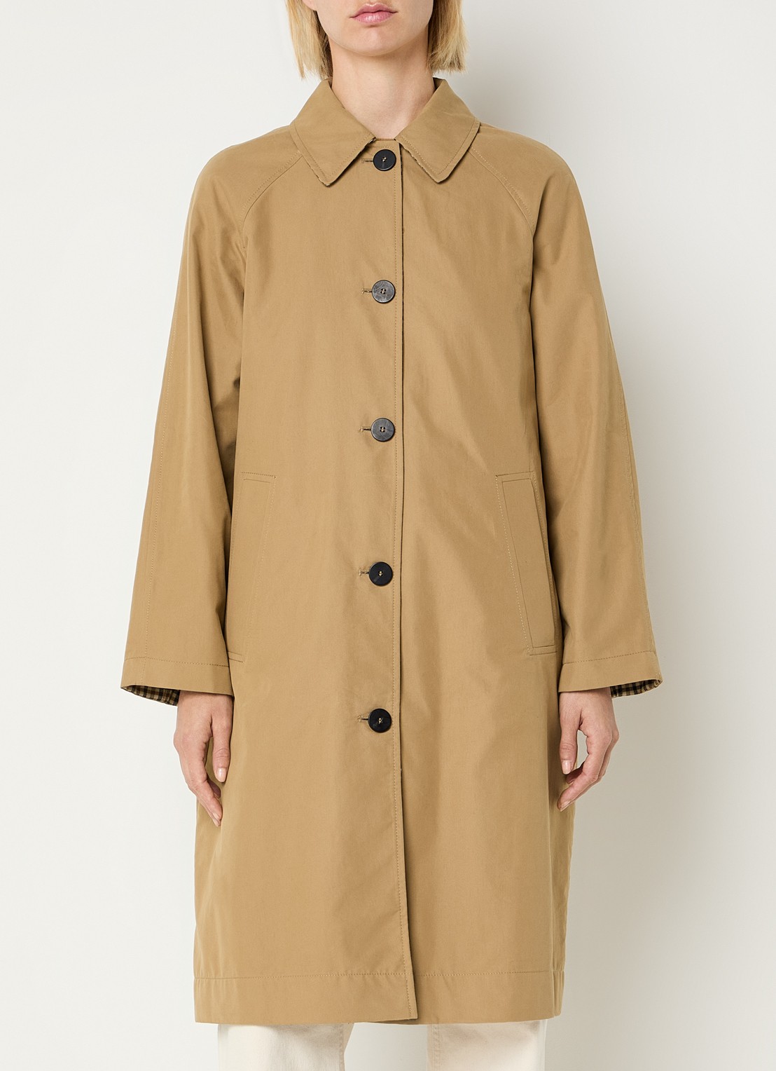 Benetton Trenchcoat met steekzakken - detail 4 camel