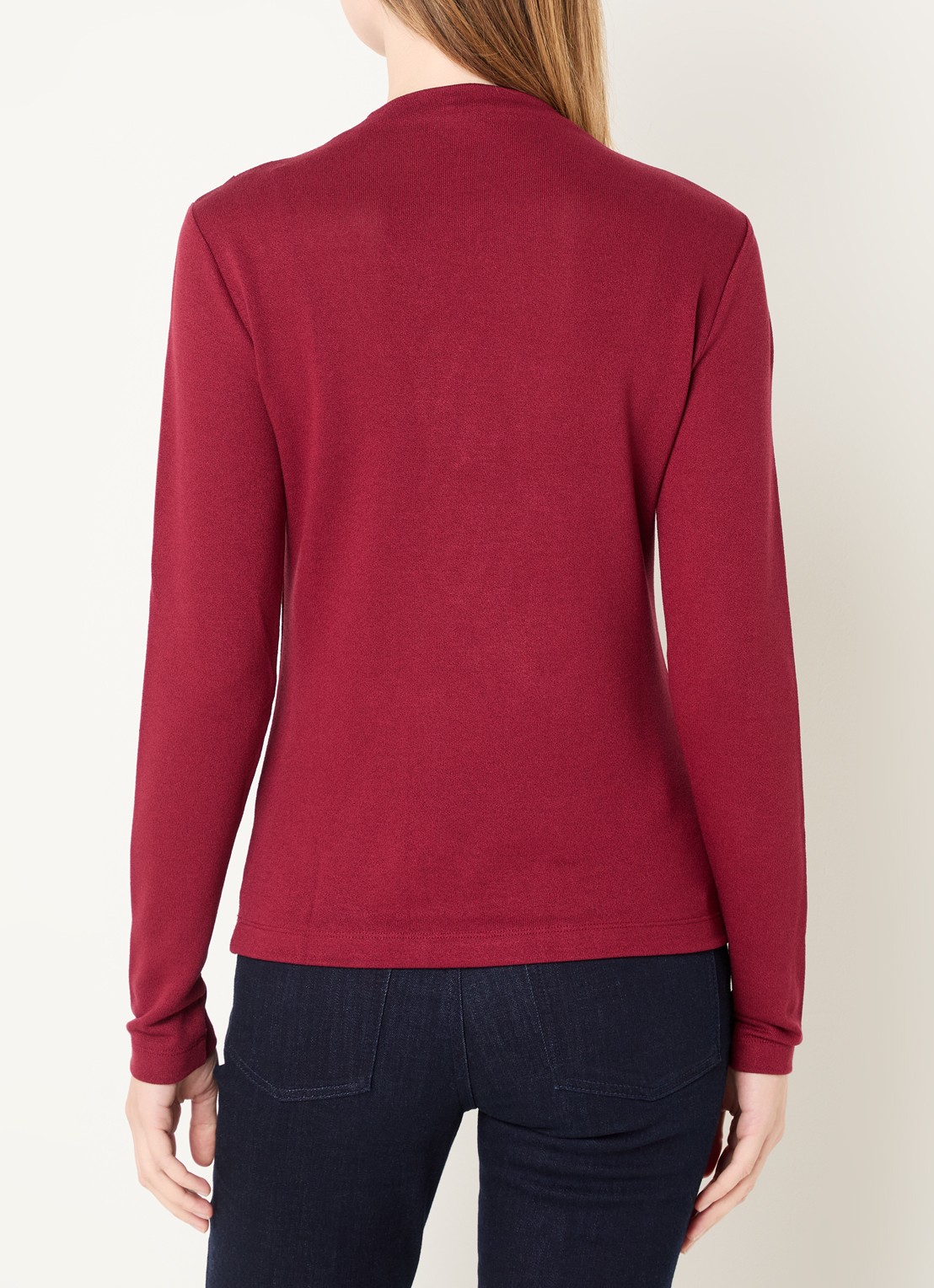 Benetton Trui met boothals - achterkant 2 donkerrood