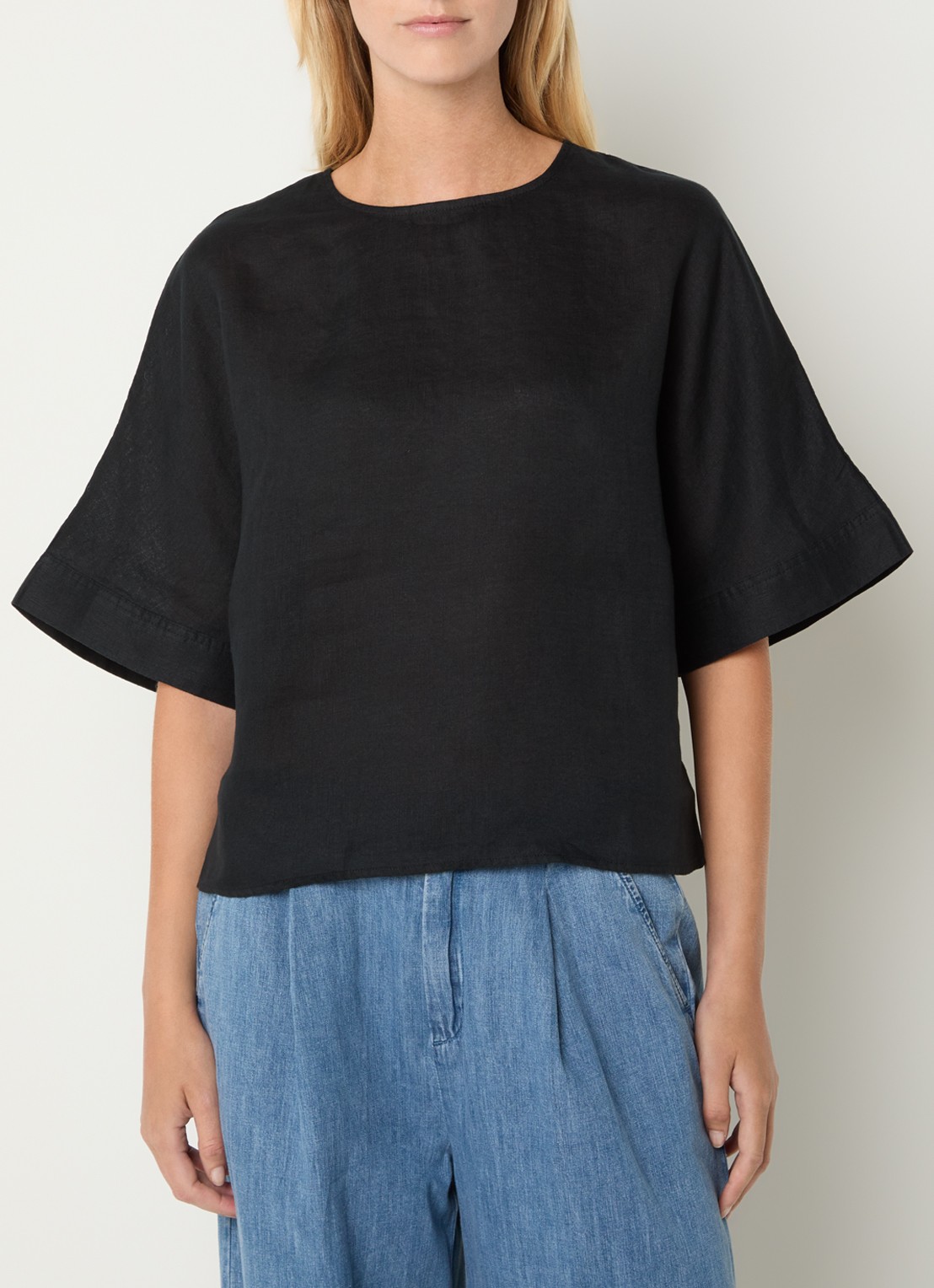 Benetton Tuniek met ronde hals - detail zwart