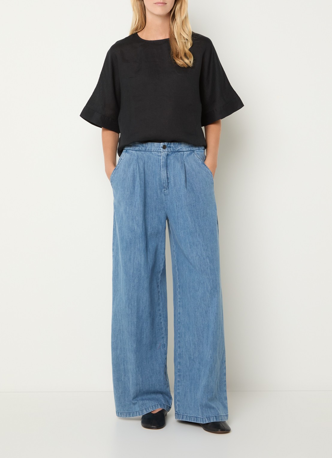 Benetton Tuniek met ronde hals - voorkant 3 zwart
