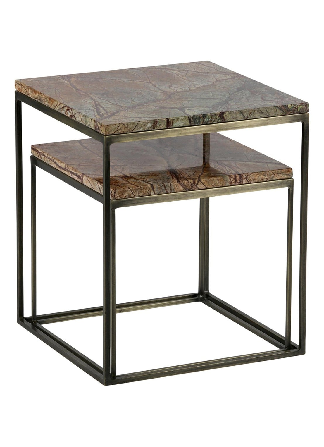 BePureHome Mellow bijzettafel set van 2 - voorkant 2 naturel