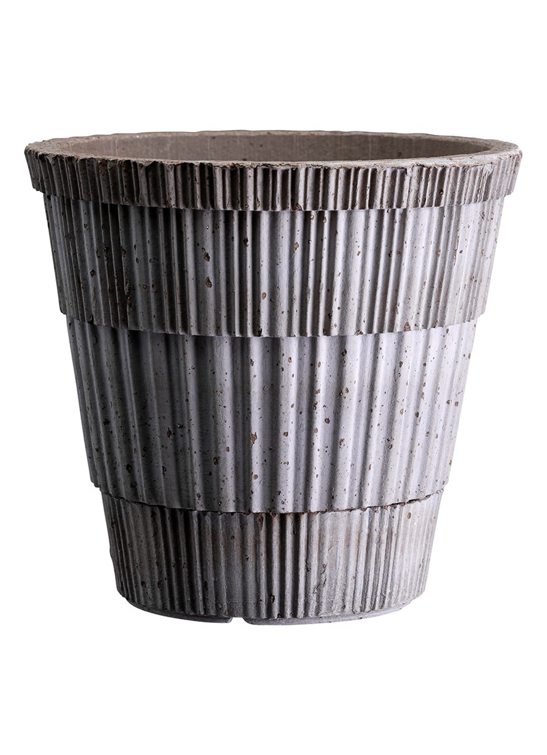 Bergs Potter Atlas Raw bloempot voor binnen Ø 14 cm - voorkant grijs