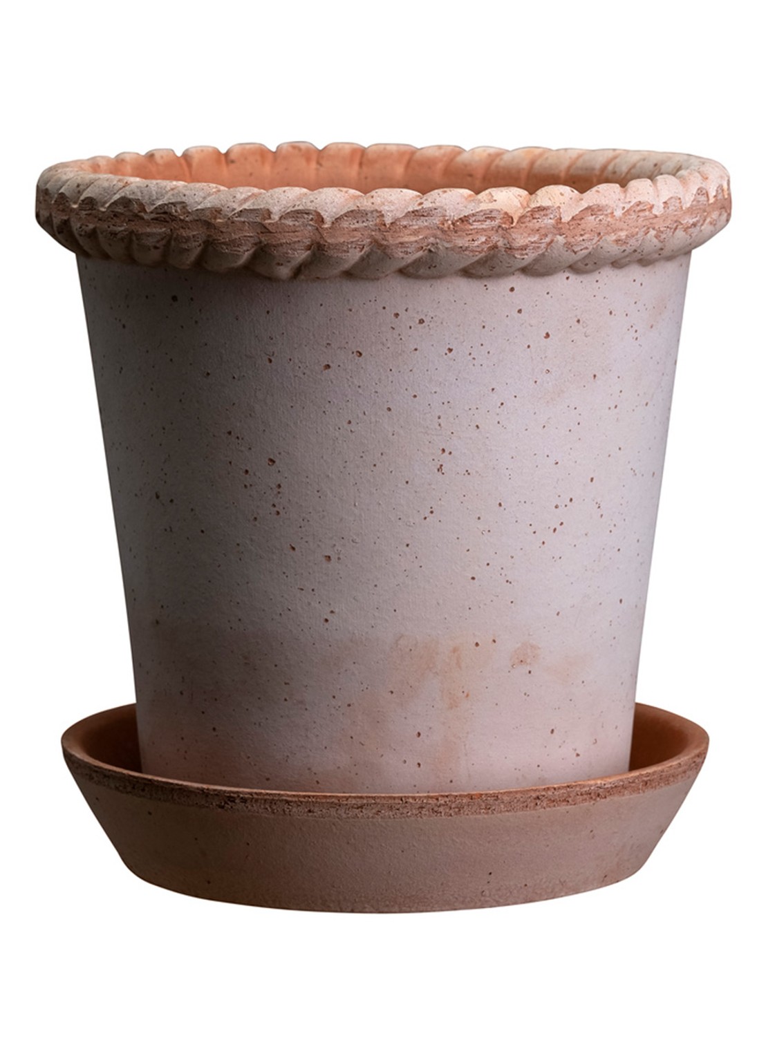 Bergs Potter Emilia bloempot voor binnen en buiten Ø18 cm - voorkant donkerbeige