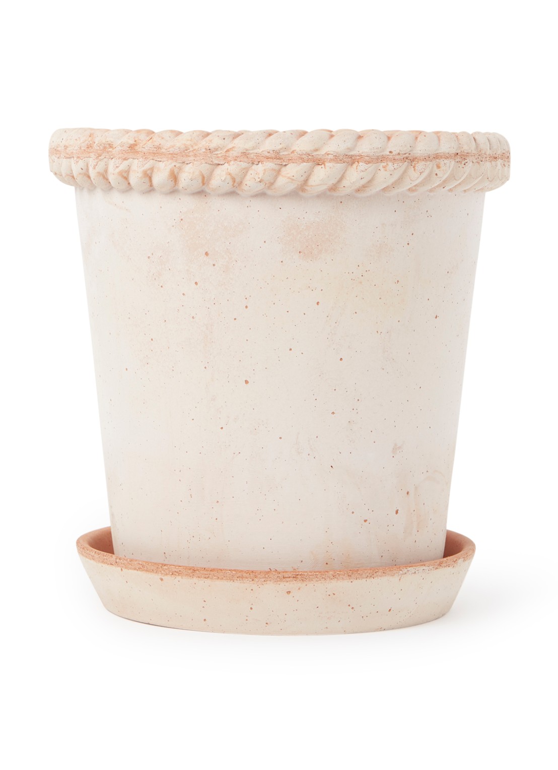 Bergs Potter Emilia bloempot voor binnen en buiten Ø25 cm - voorkant donkerbeige