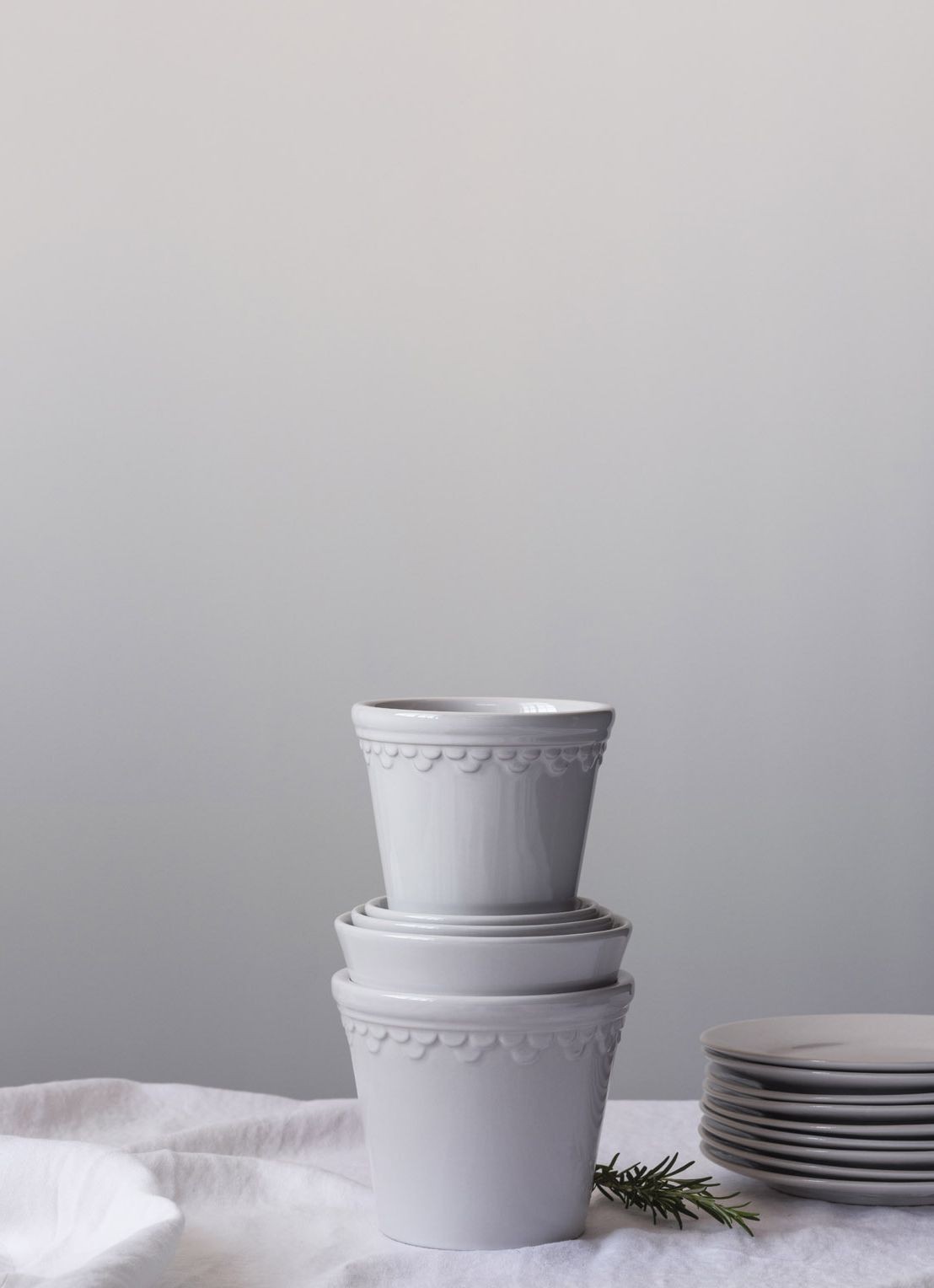 Bergs Potter Københavner bloempot voor binnen Ø14 cm - voorkant 2 wit
