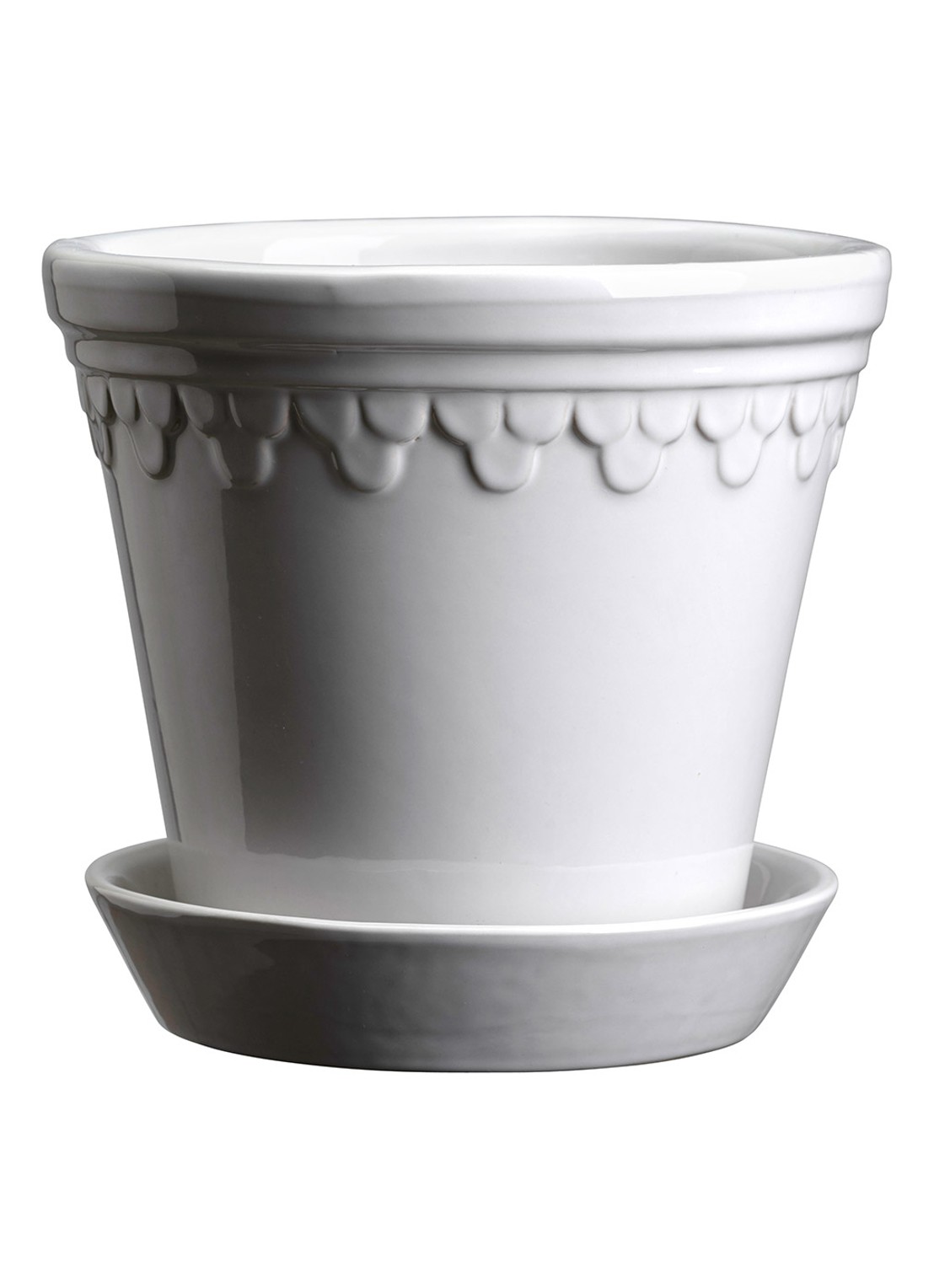 Bergs Potter Københavner bloempot voor binnen Ø16 cm - voorkant wit