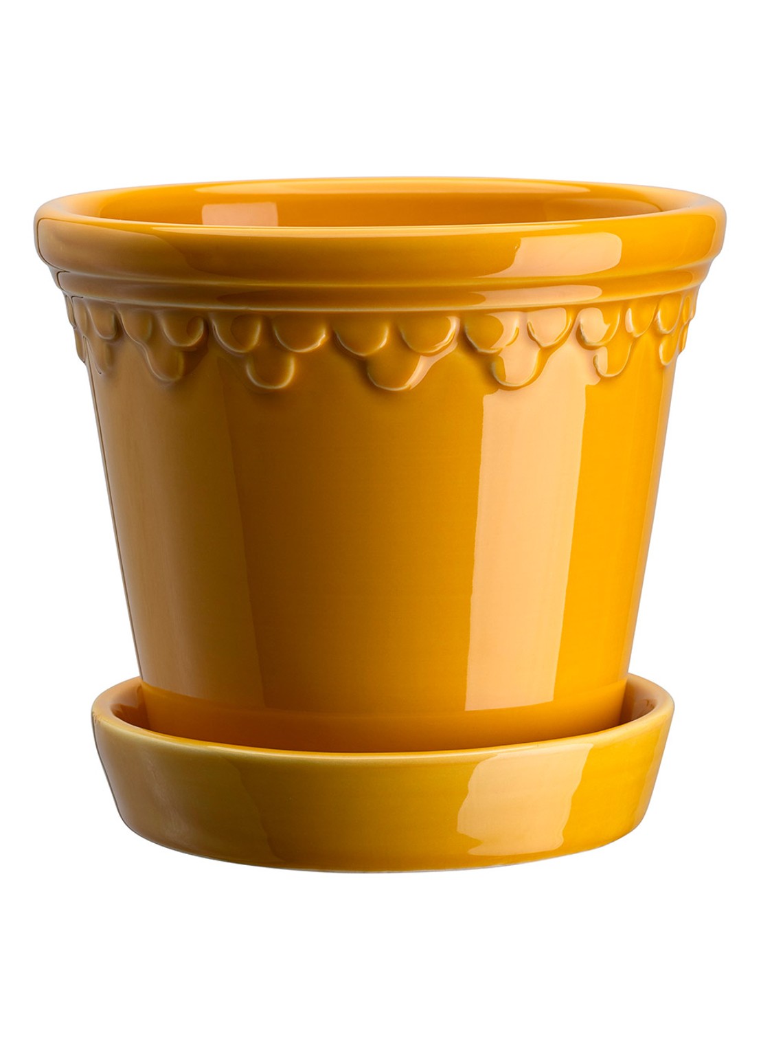 Bergs Potter Københavner bloempot voor binnen Ø 18 cm - voorkant 2 geel