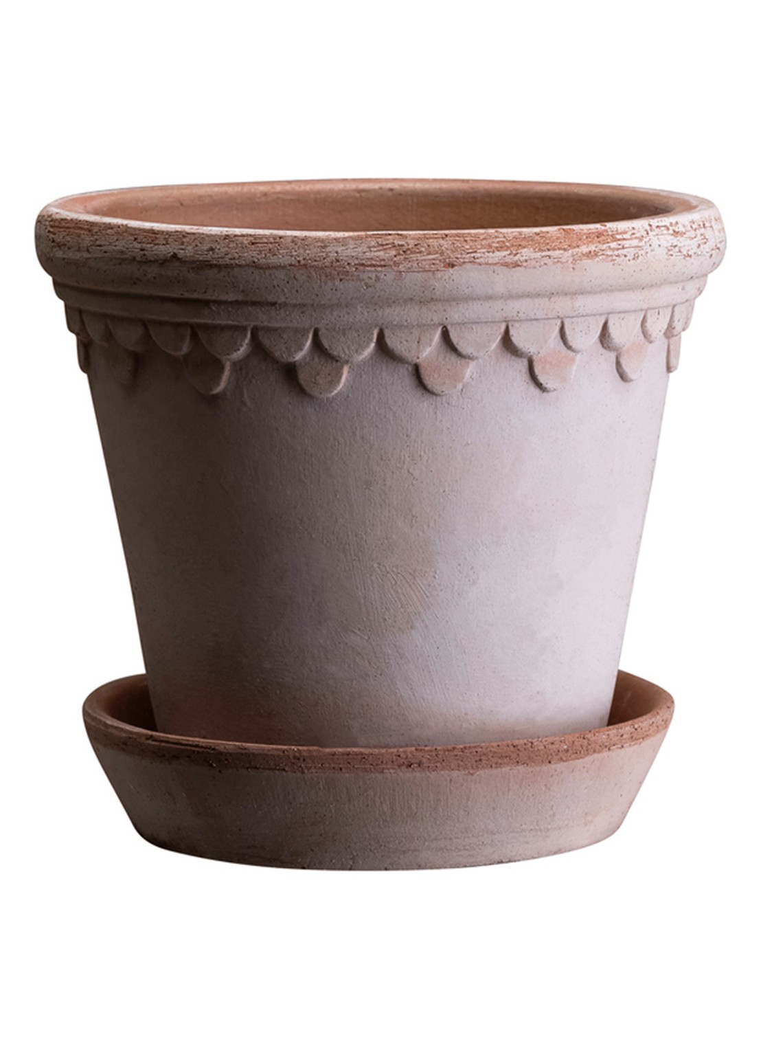 Bergs Potter Københavner bloempot voor binnen en buiten Ø14 cm - voorkant donkerbeige
