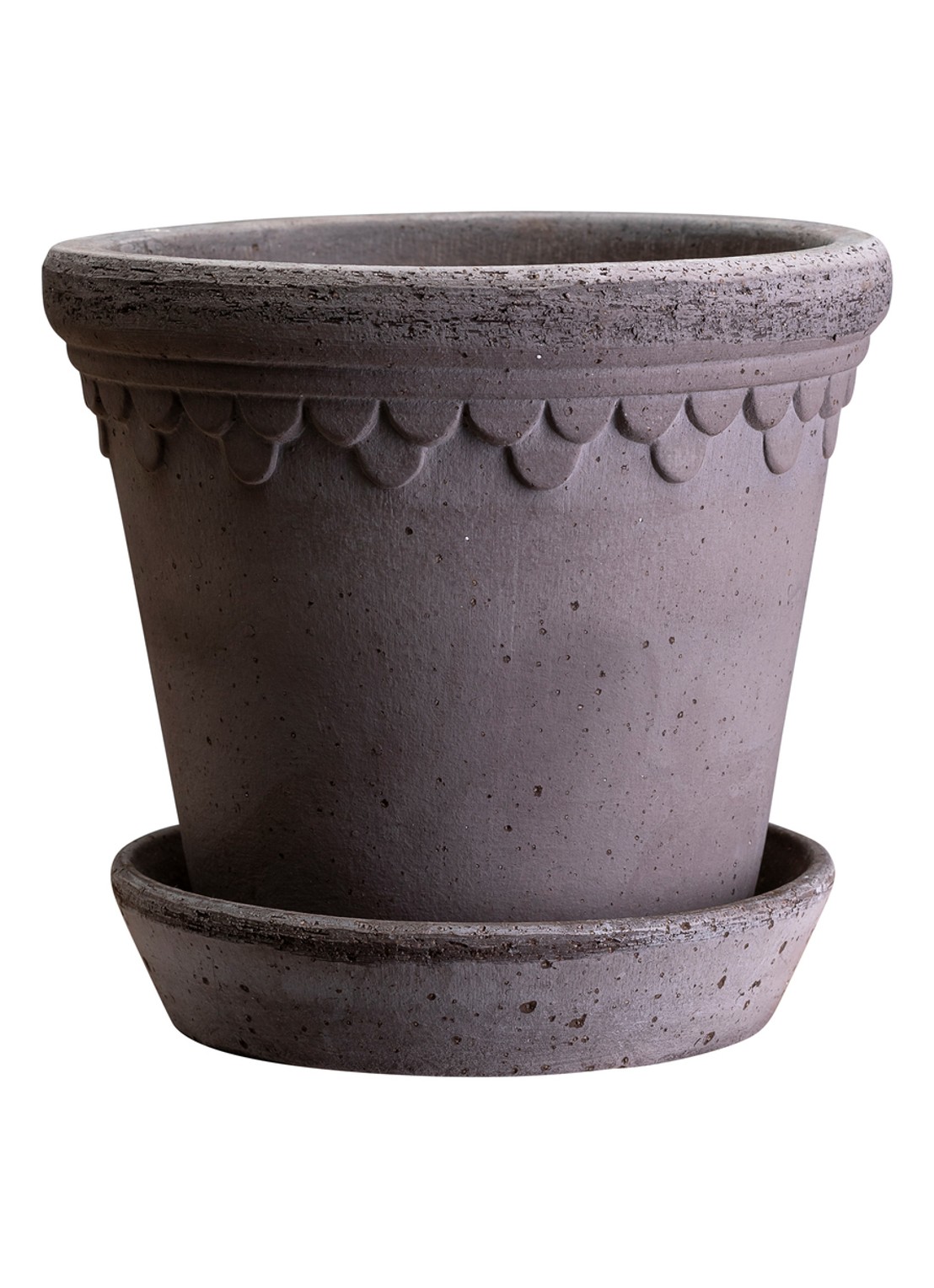 Bergs Potter Københavner Raw bloempot voor binnen Ø18 cm - voorkant grijs