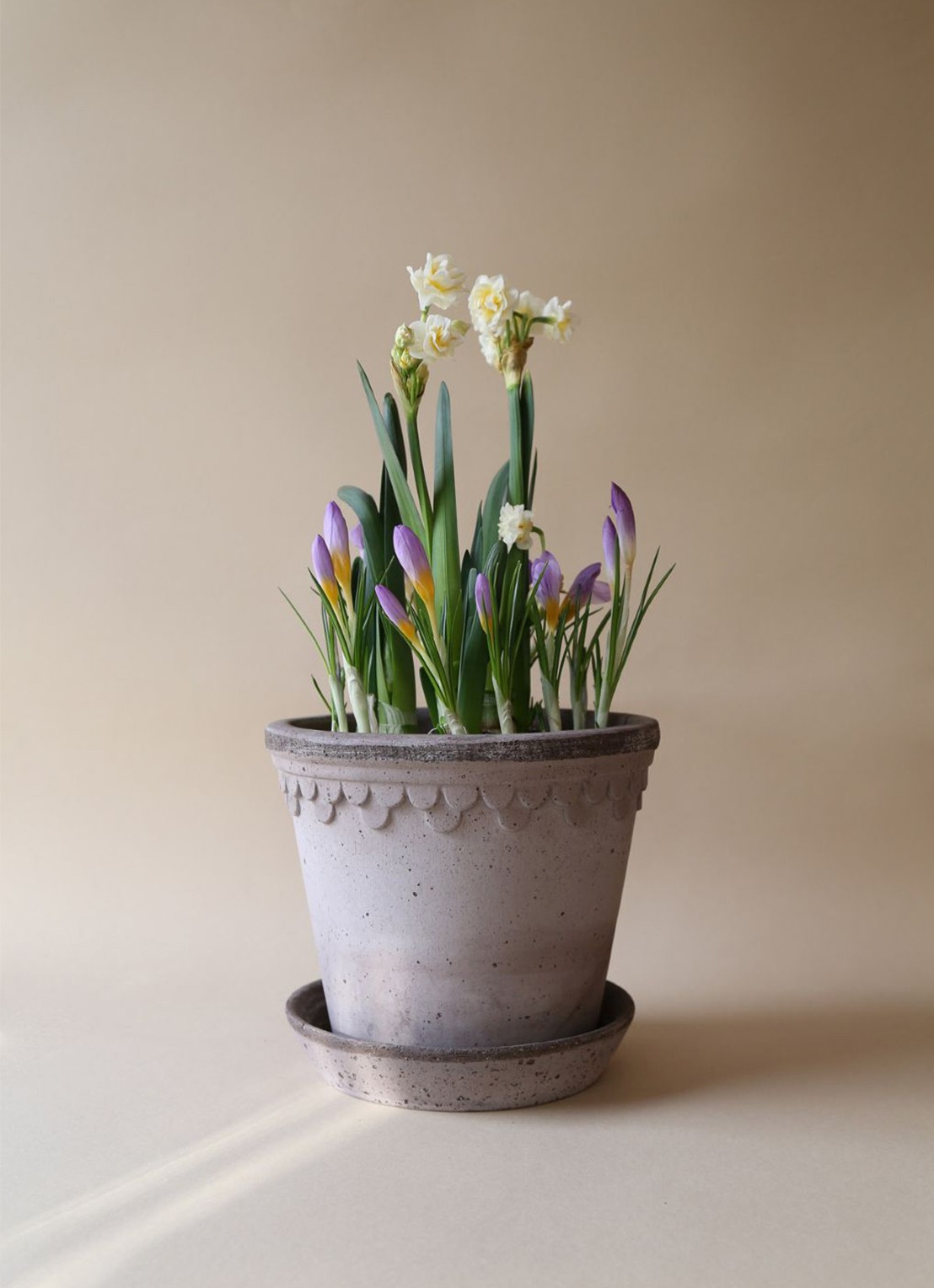 Bergs Potter Københavner Raw bloempot voor binnen Ø18 cm - voorkant 2 grijs