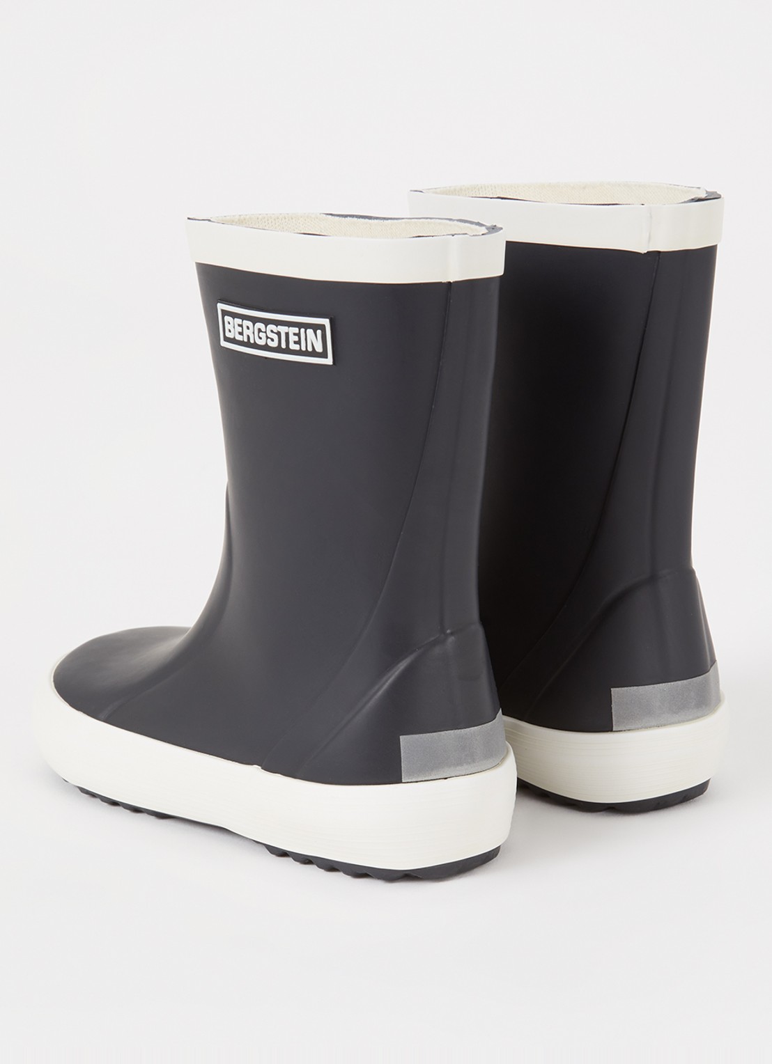Bergstein Classic regenlaars met logo - achterkant zwart