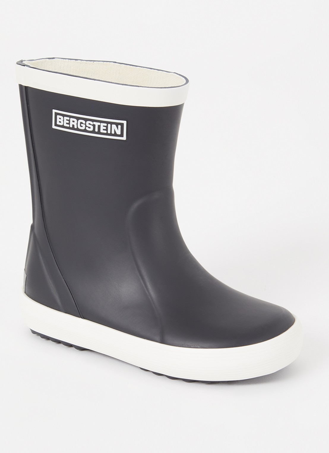Bergstein Classic regenlaars met logo - voorkant 3 zwart
