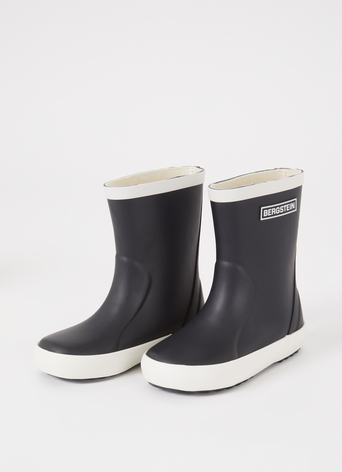 Bergstein Classic regenlaars met logo - voorkant 4 zwart