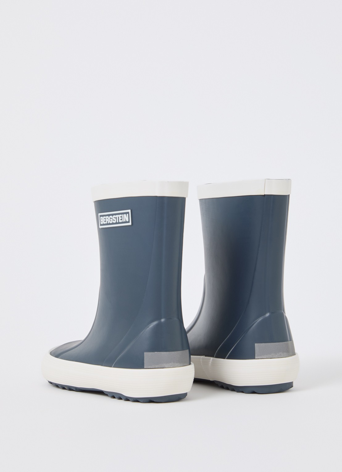 Bergstein Classic regenlaars met logo - achterkant 3 donkerblauw