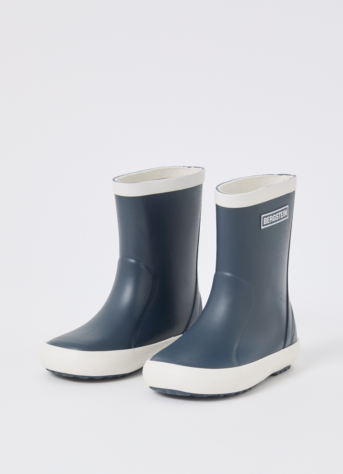 Bergstein Classic regenlaars met logo - voorkant 2 donkerblauw