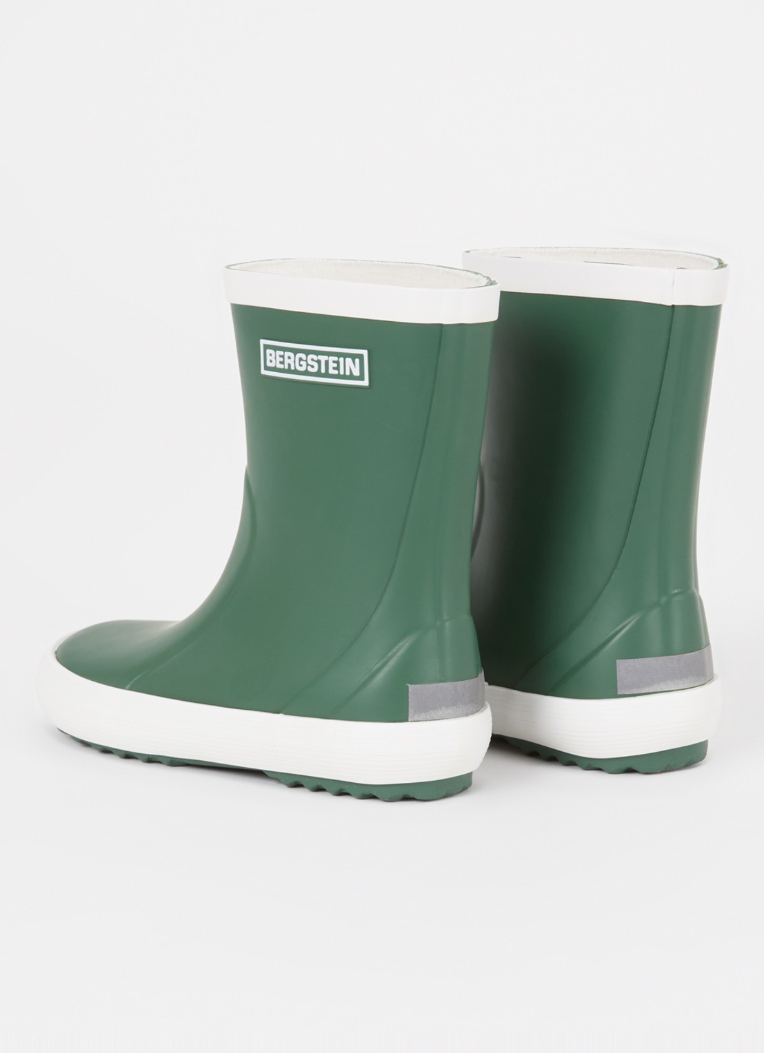 Bergstein Classic regenlaars met logo - achterkant 4 legergroen