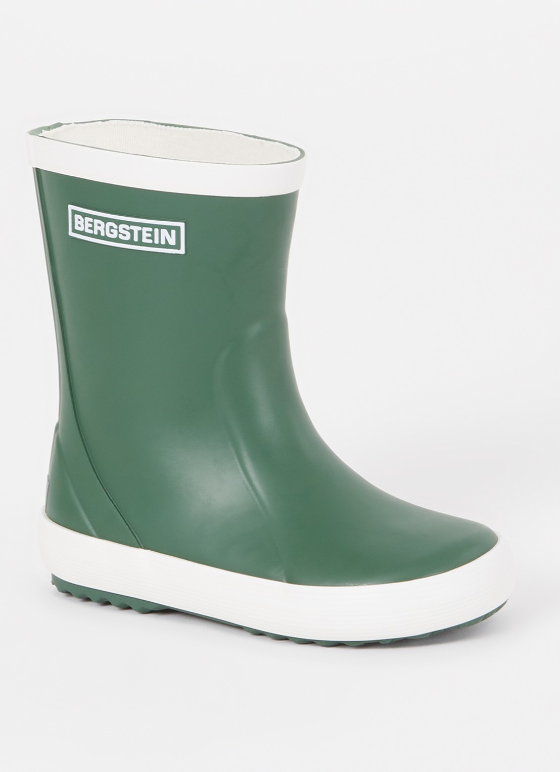 Bergstein Classic regenlaars met logo - voorkant legergroen