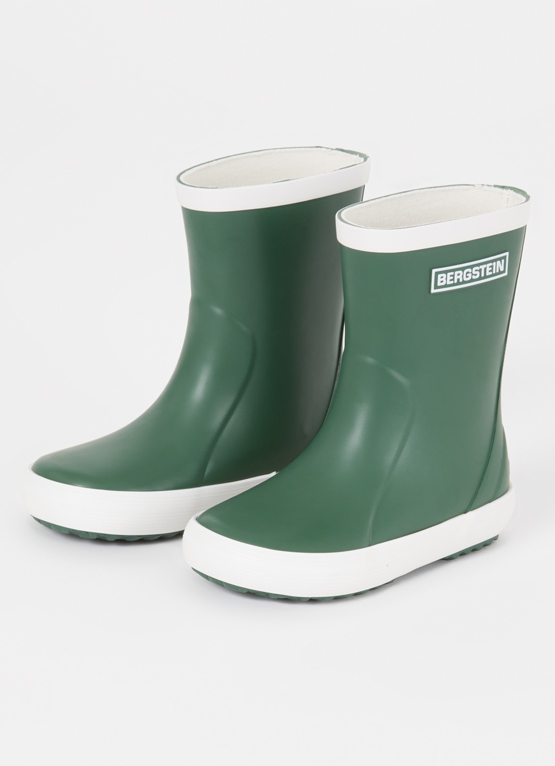 Bergstein Classic regenlaars met logo - voorkant 2 legergroen