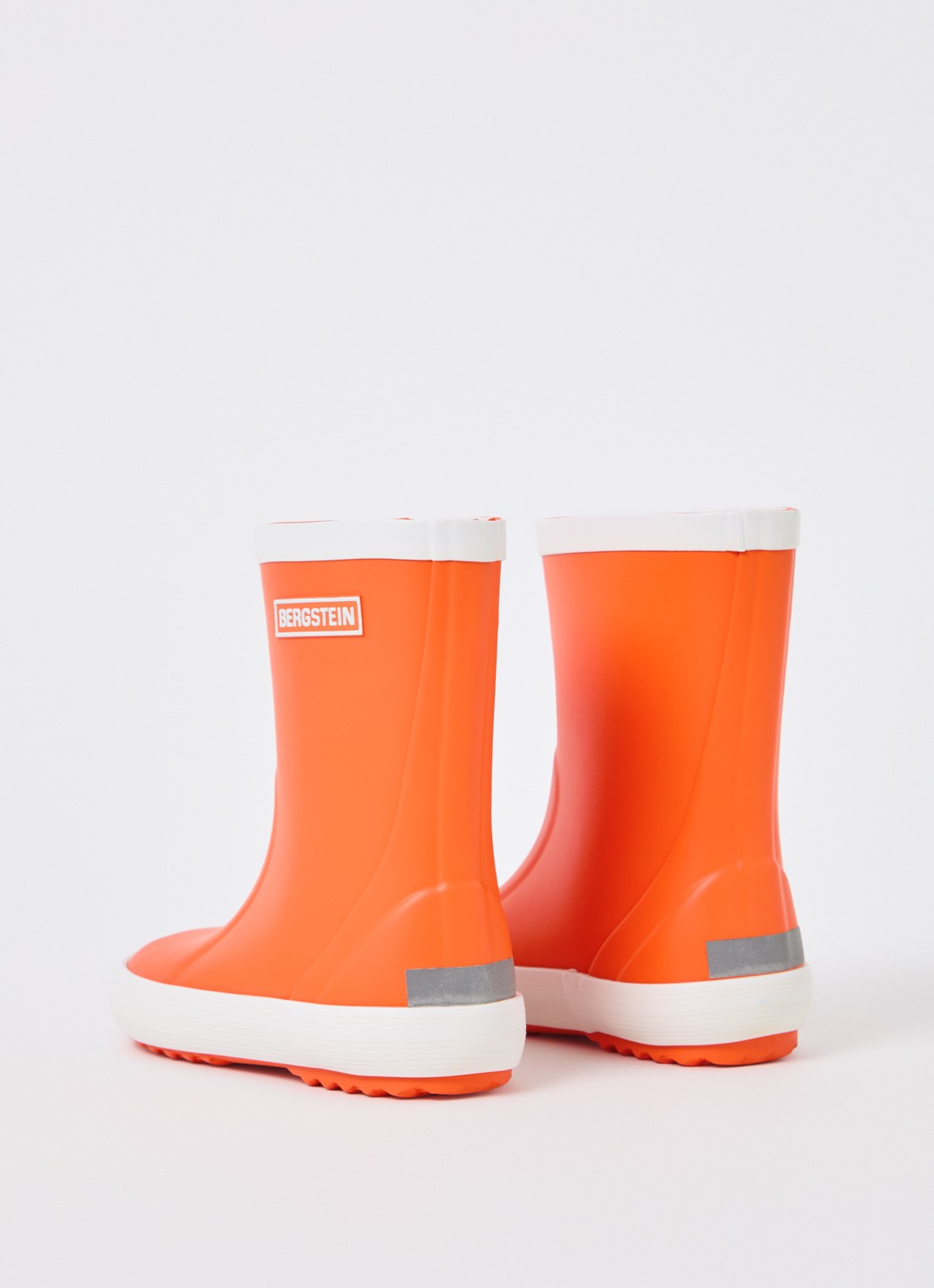 Bergstein Classic regenlaars met logo - achterkant orange