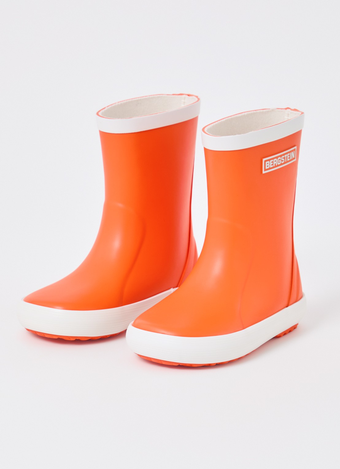 Bergstein Classic regenlaars met logo - voorkant 4 orange