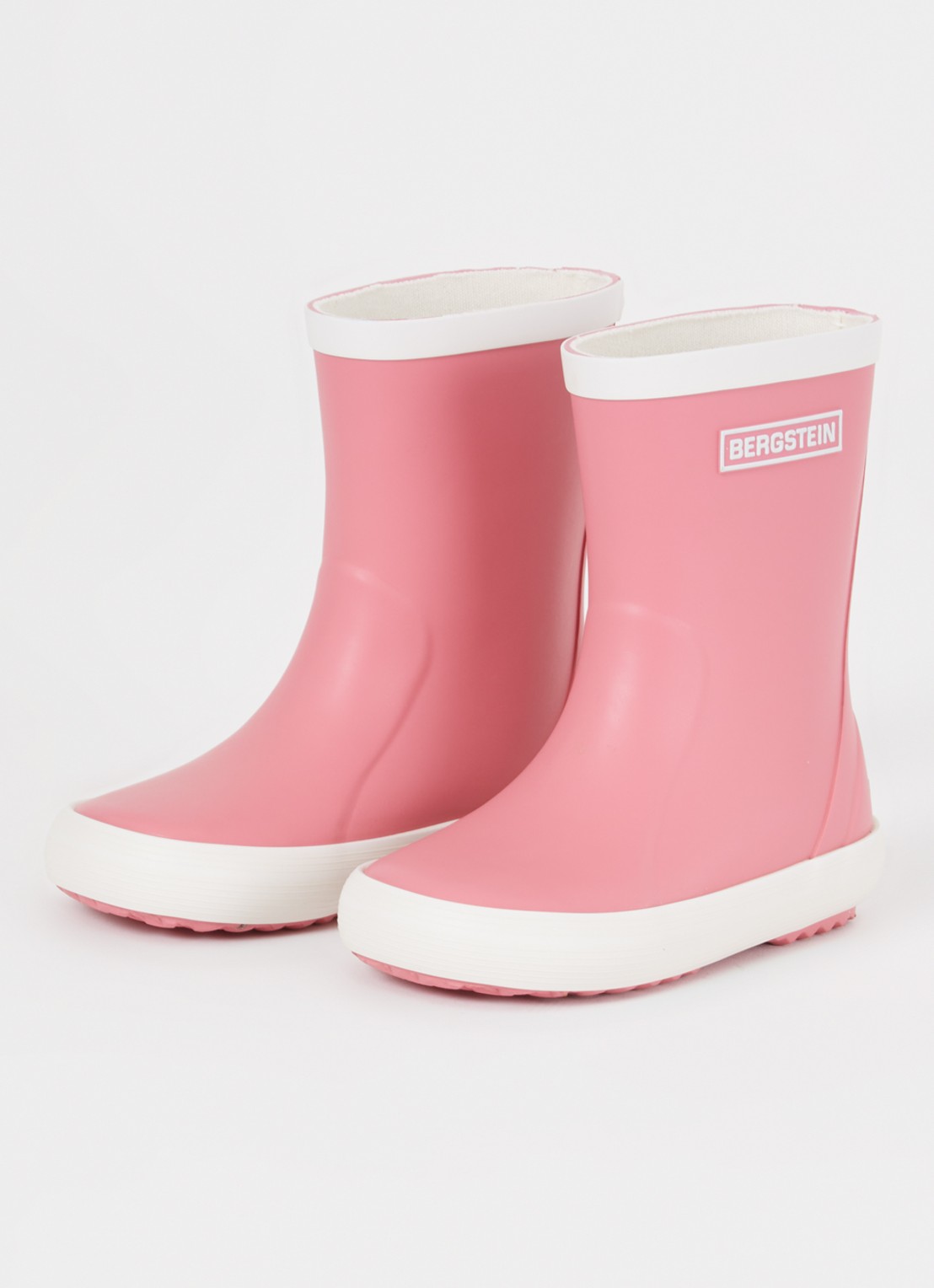 Bergstein Classic regenlaars met logo - voorkant 3 koraalroze