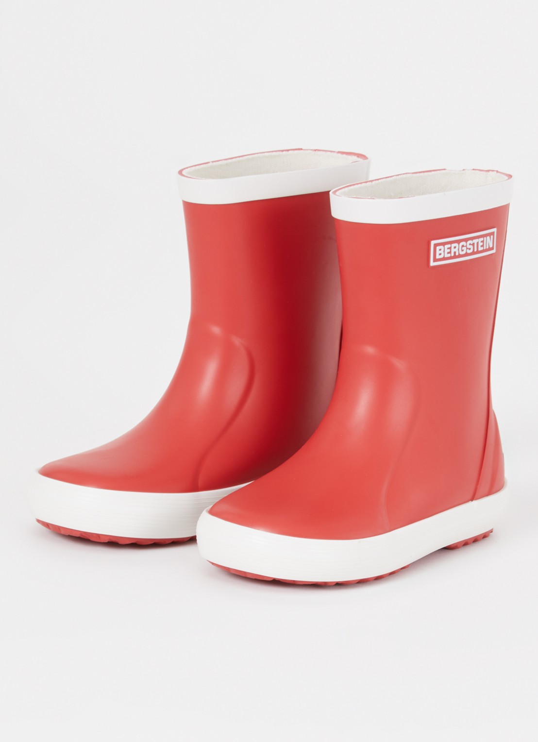 Bergstein Classic regenlaars met logo - voorkant 3 rood
