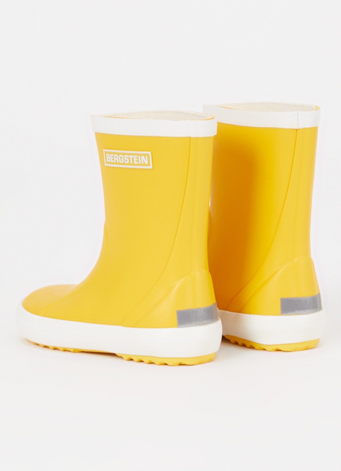 Bergstein Classic regenlaars met logo - achterkant 4 okergeel