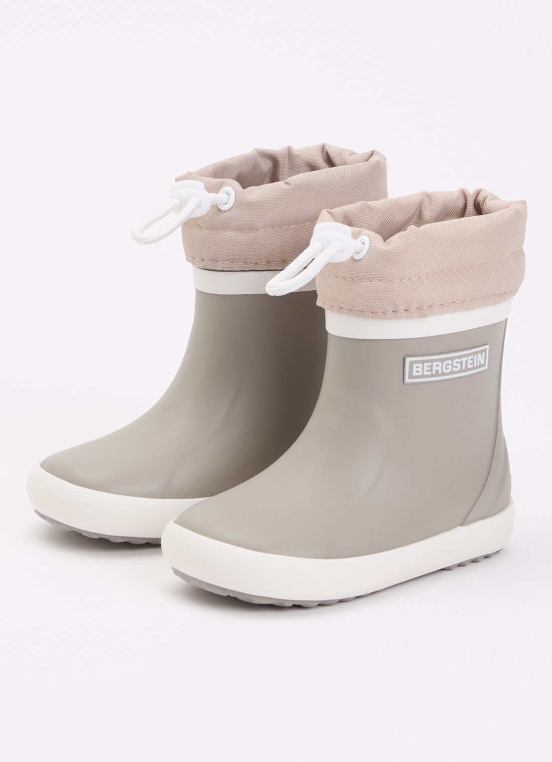Bergstein Classic regenlaars met logo - voorkant 4 zand