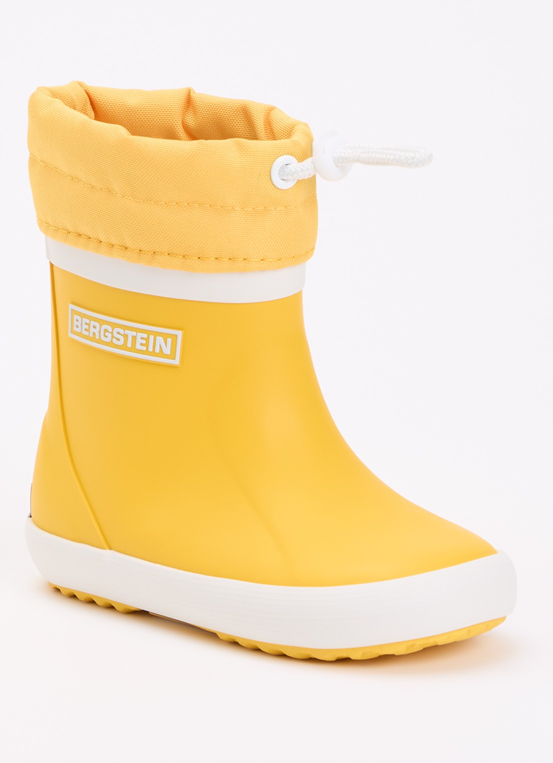 Bergstein Classic regenlaars met logo - voorkant geel