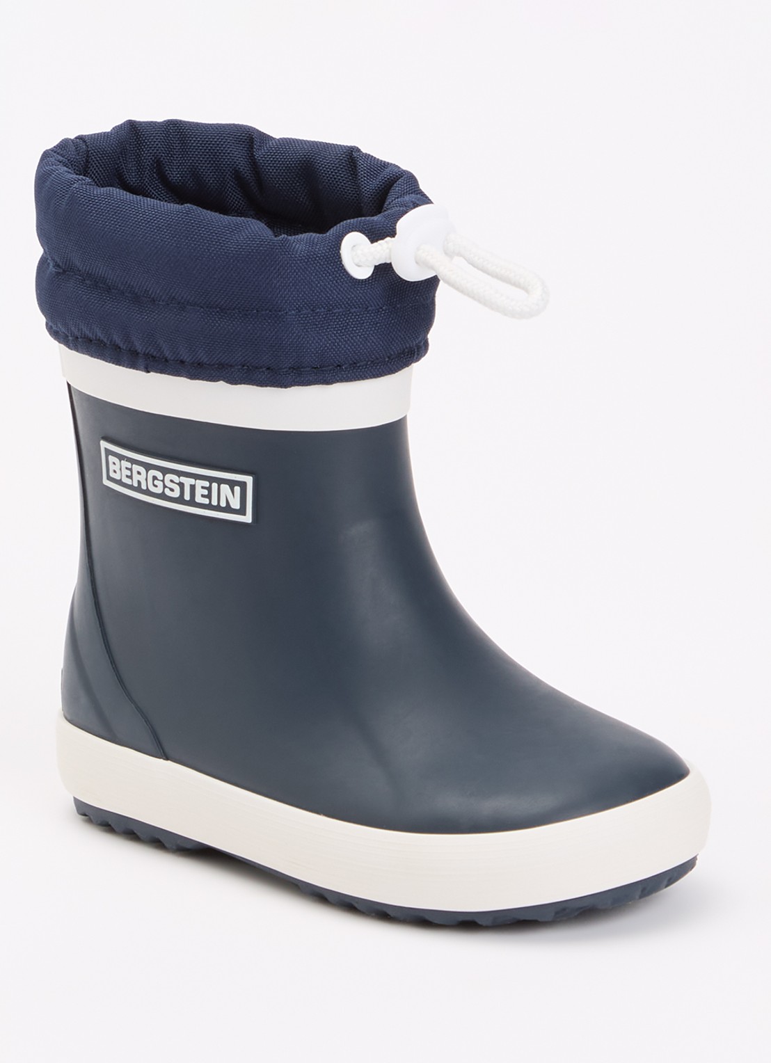 Bergstein Classic regenlaars met logo - voorkant donkerblauw