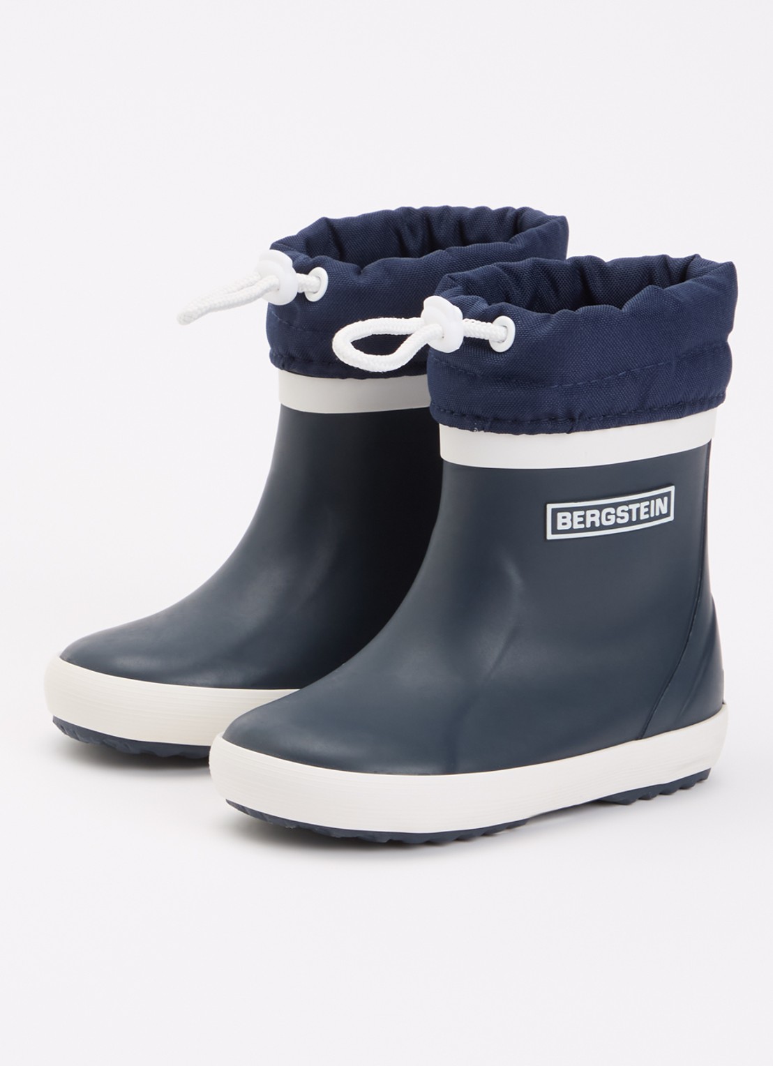 Bergstein Classic regenlaars met logo - voorkant 2 donkerblauw