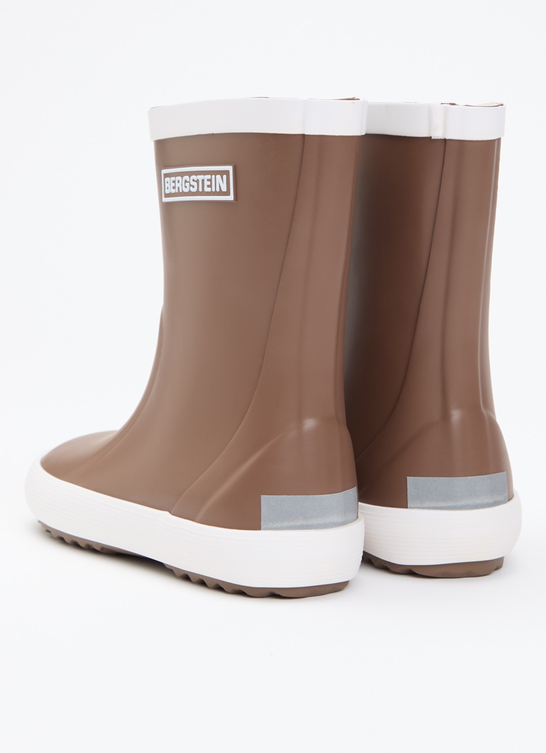 Bergstein Classic regenlaars met logo - achterkant 2 bruin