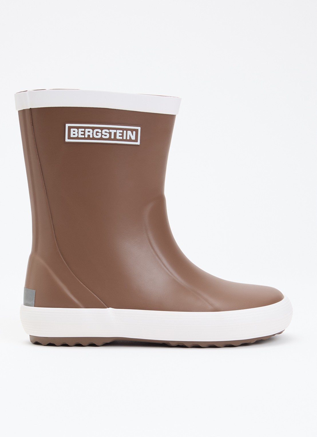 Bergstein Classic regenlaars met logo - voorkant 3 bruin