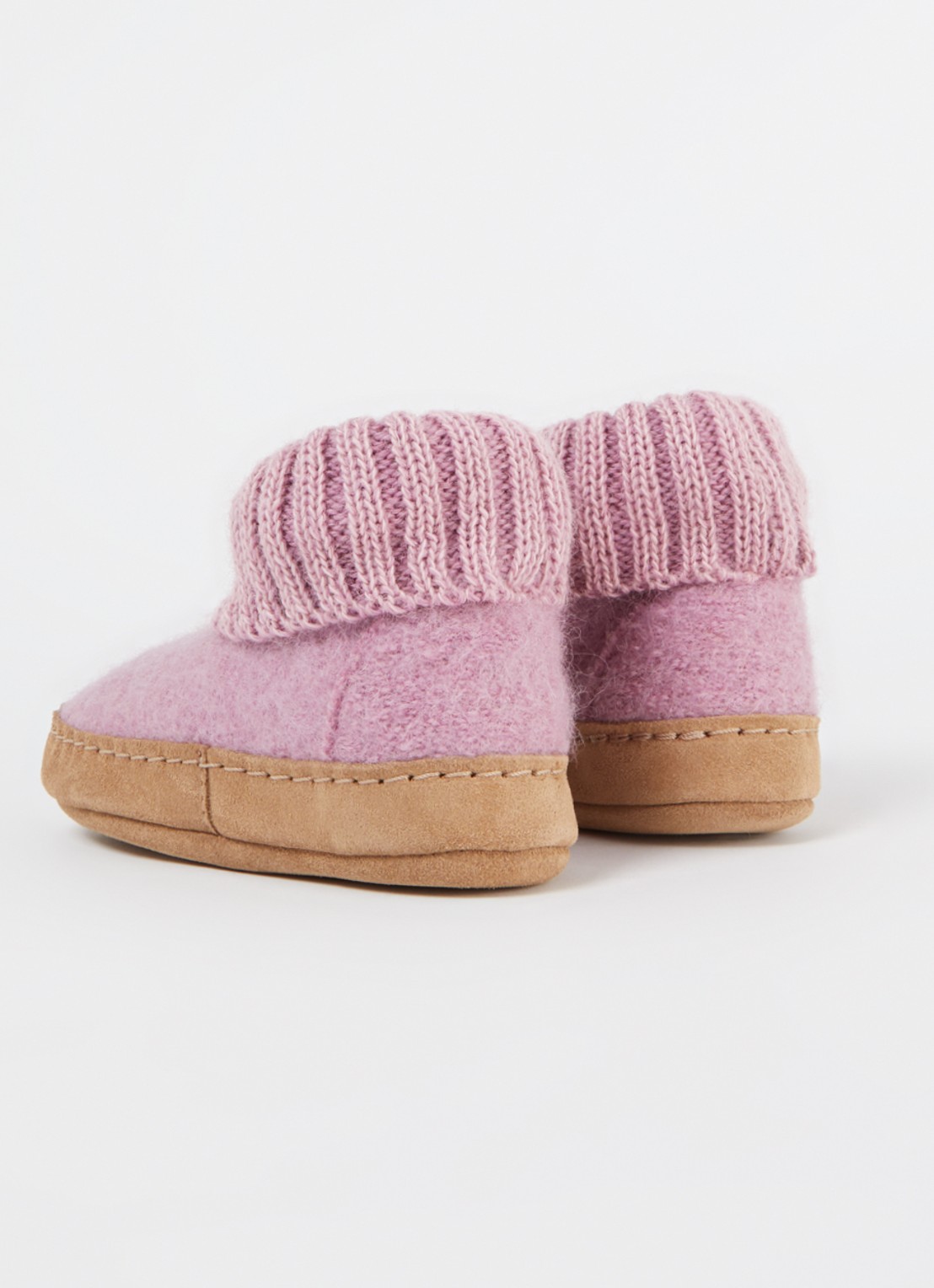 Bergstein Cozy Lux pantoffel van scheerwol - achterkant 2 roze
