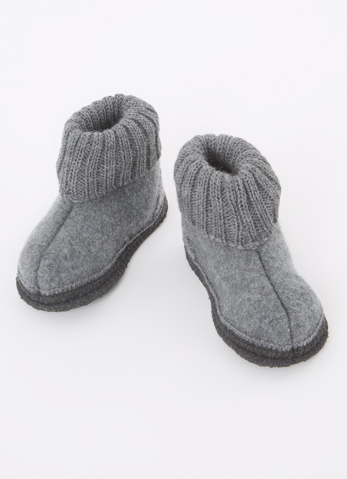 Bergstein Cozy pantoffel van wol - detail 2 grijs