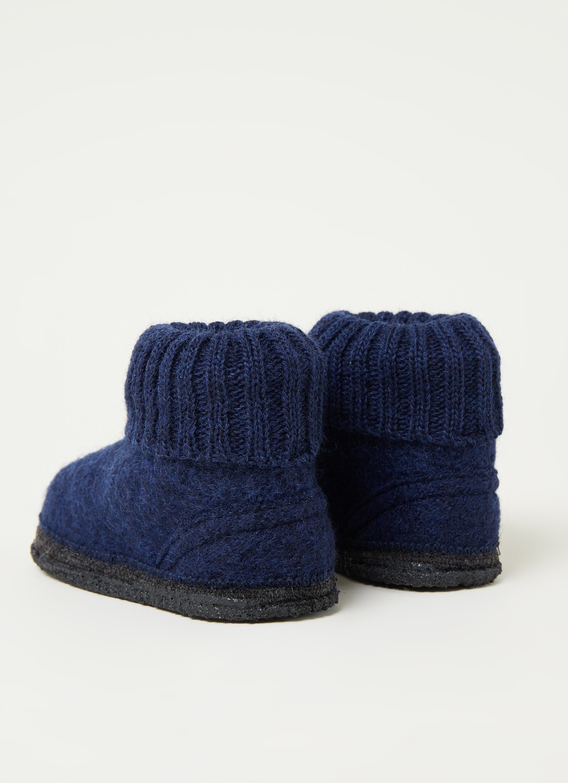 Bergstein Cozy pantoffel van wol - detail 3 donkerblauw