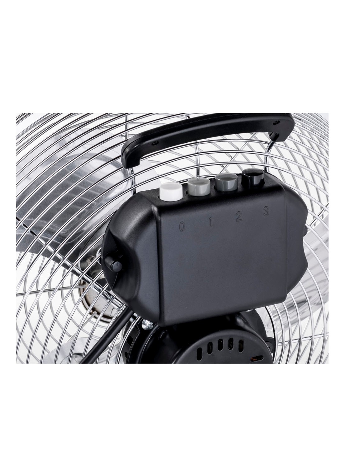 Bestron Vloerventilator, 39 cm hoog - detail 2 zilver