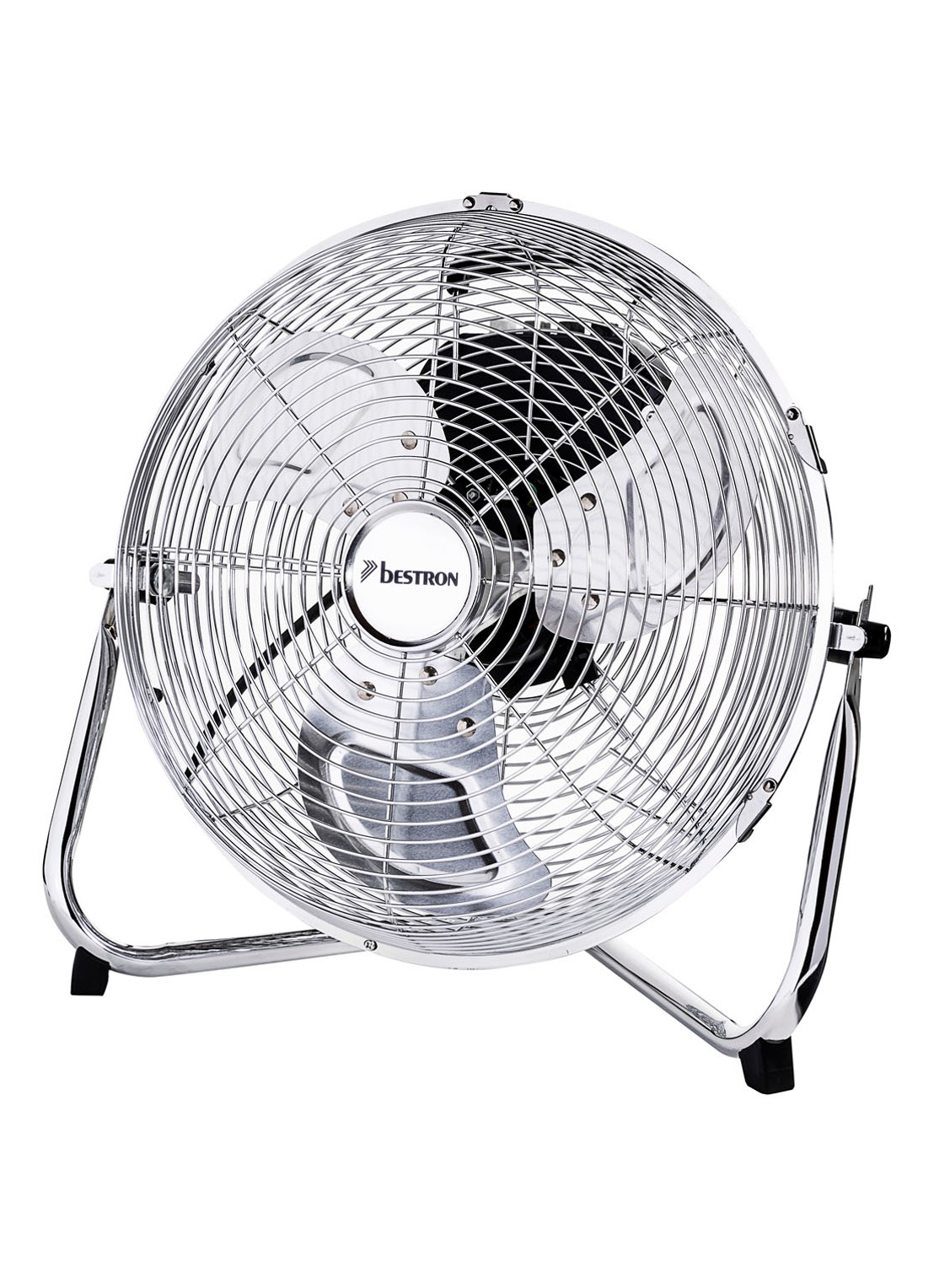 Bestron Vloerventilator, 39 cm hoog - voorkant 6 zilver