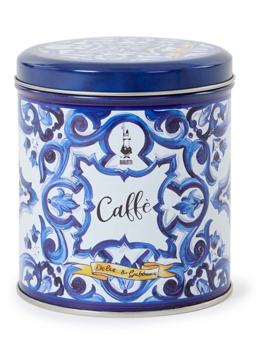 Bialetti Dolce&Gabbana Perfetto Moka Autentico gemalen koffie 200 gram - voorkant royalblauw