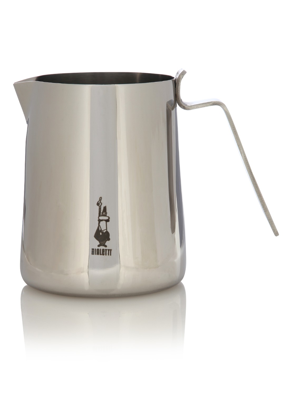Bialetti Karaf voor melkschuim 500 ml - voorkant zilver