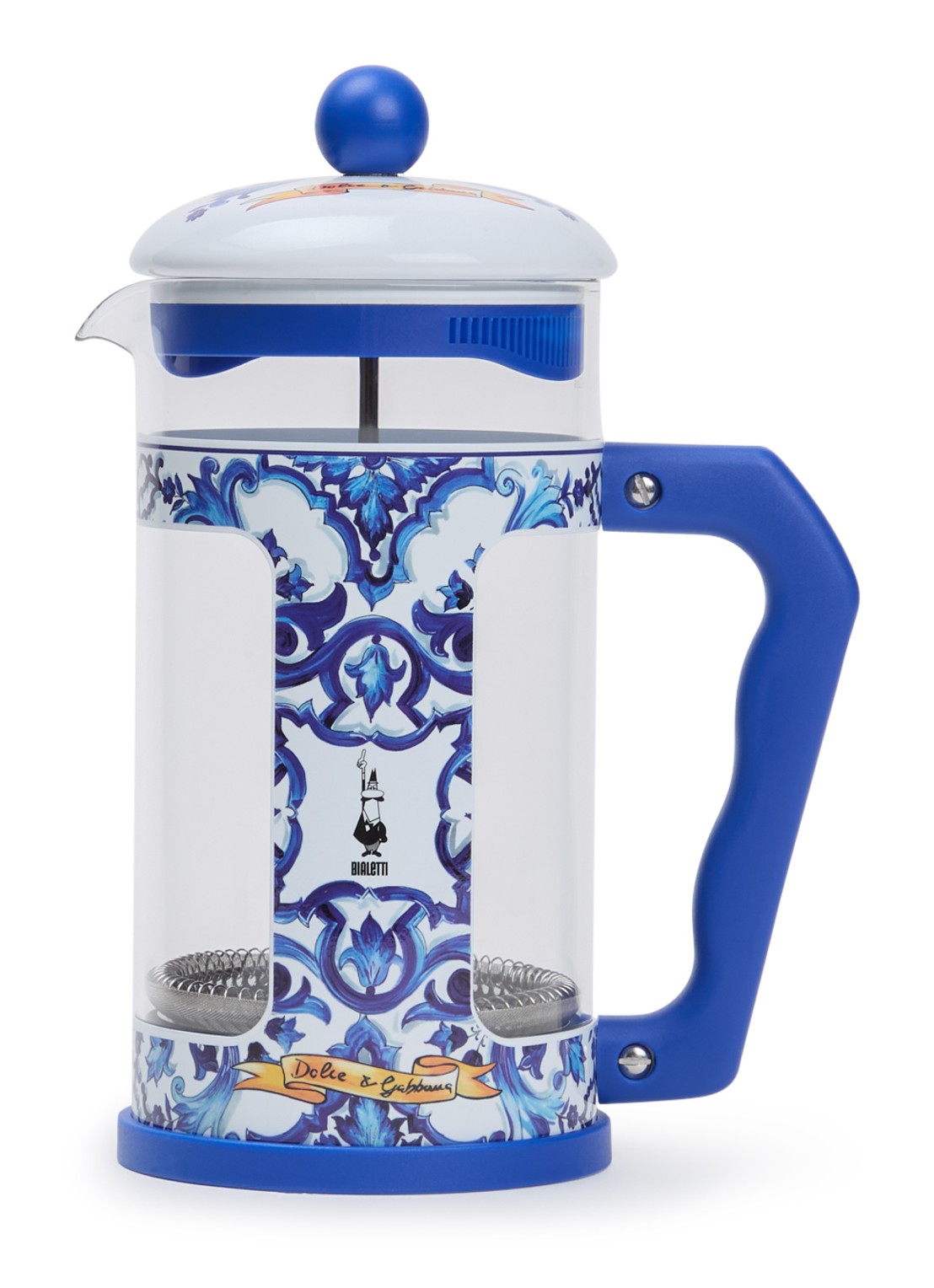 Bialetti Melkopschuimer 1 liter - voorkant 2 donkerblauw