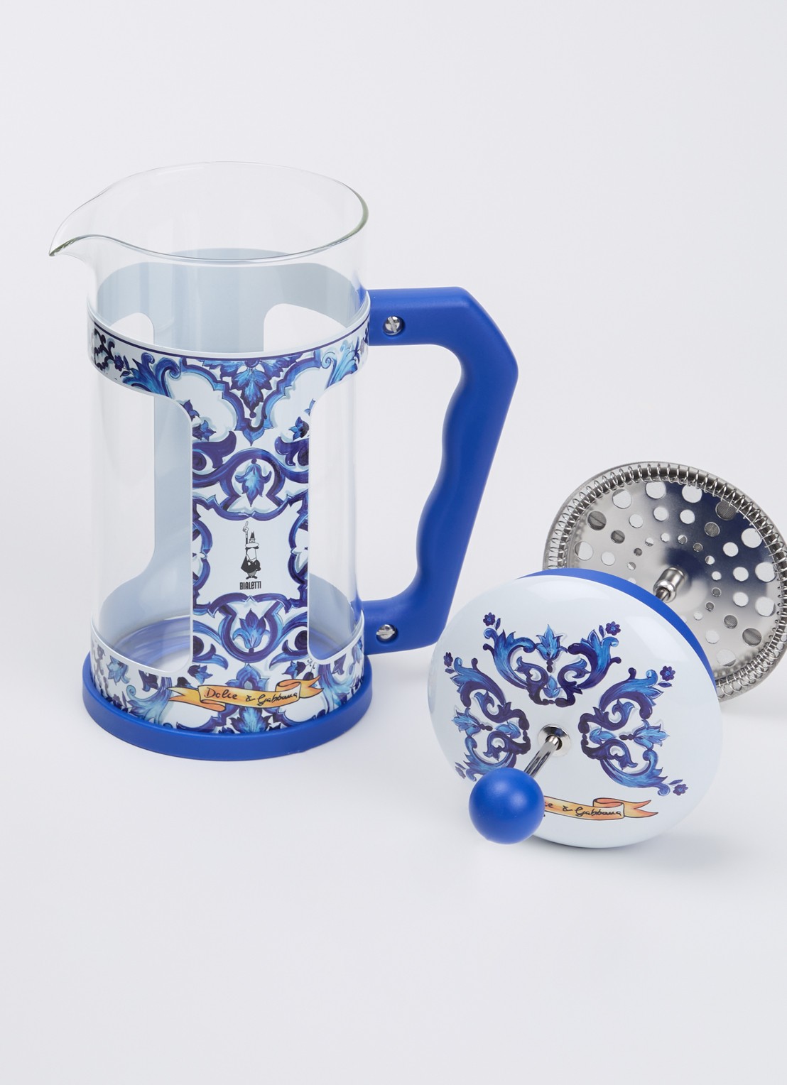 Bialetti Melkopschuimer 1 liter - voorkant 3 donkerblauw