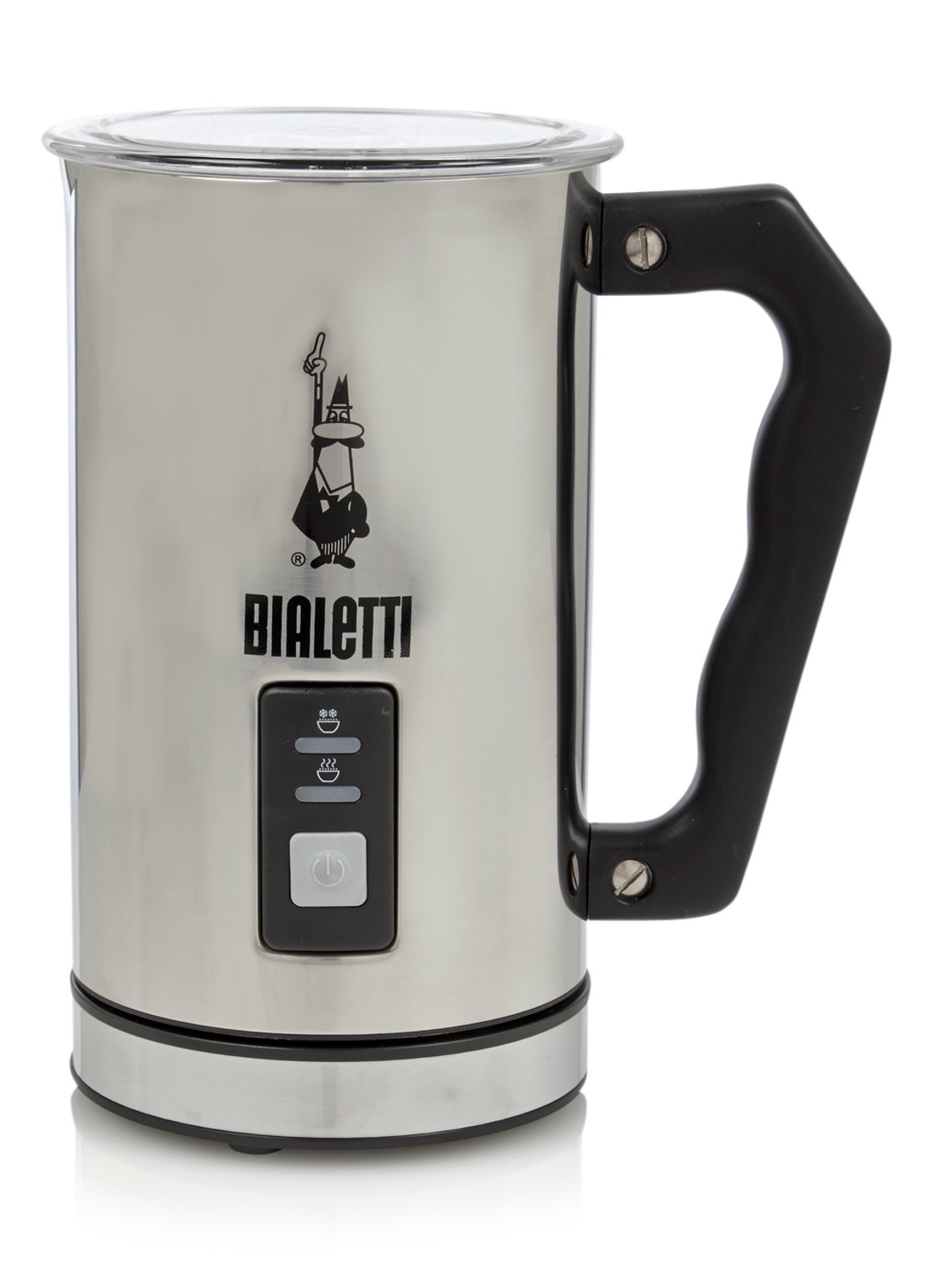 Bialetti Melkopschuimer 115 ml - voorkant roestvrijstaal