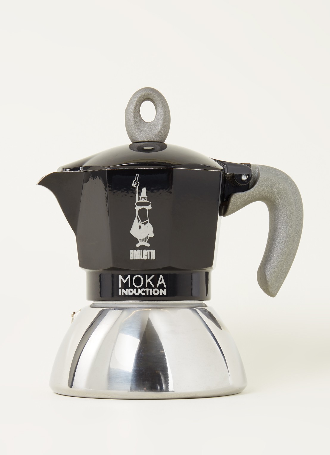 Bialetti Moka Inductie percolator 2-kops - voorkant 2 zwart