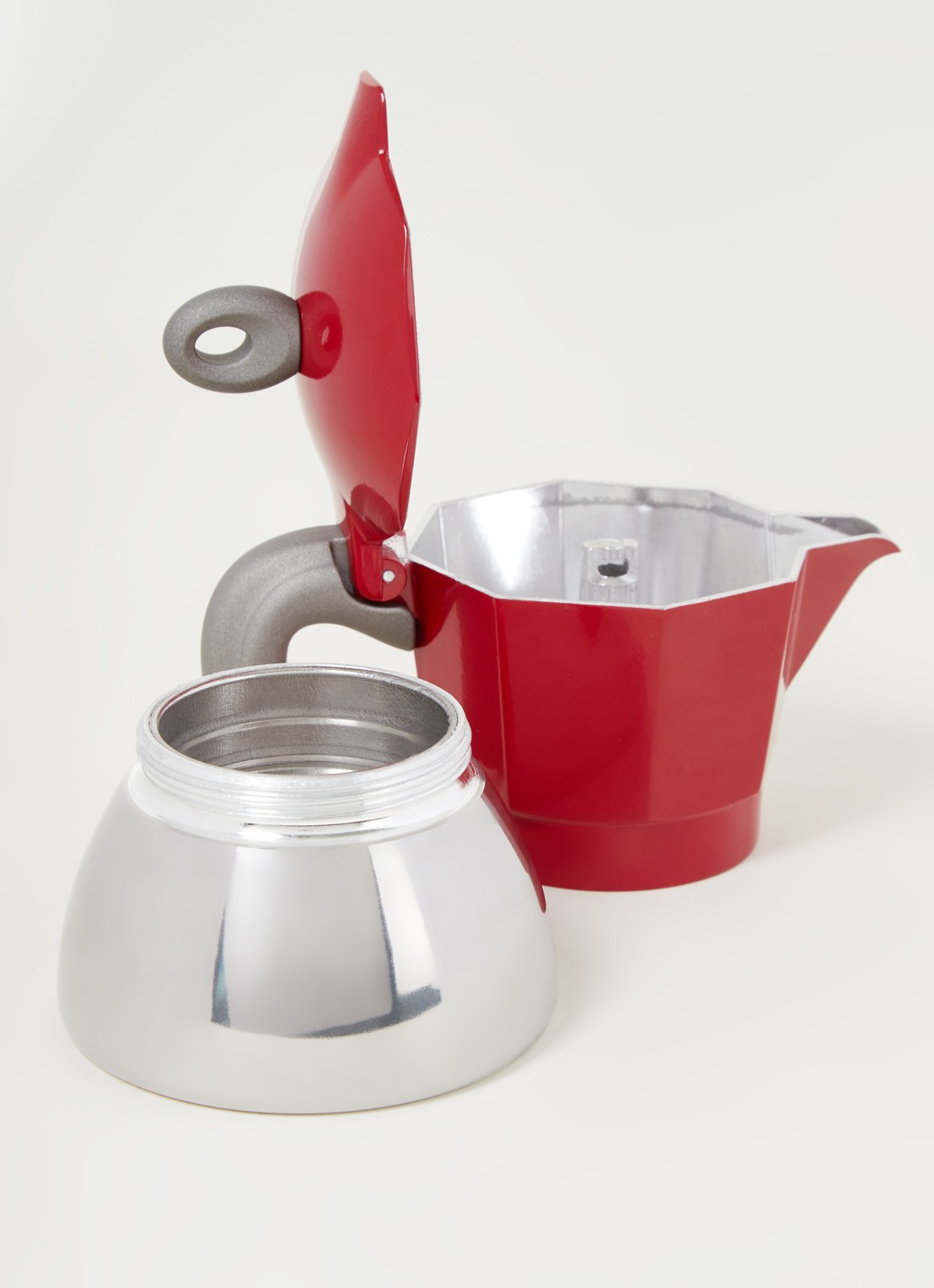 Bialetti Moka Inductie percolator 4-kops - detail 3 steenrood
